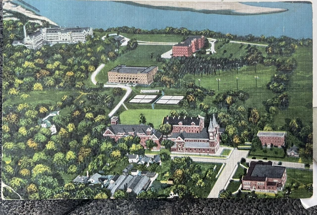 Vintage Postcard Aerial View Omaha Nebraska Business District