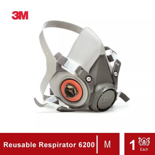 3M Set Halbmaske Maske 6000 Größe M 6200 ohne Gasfilter ohne Partikelfilter FFP