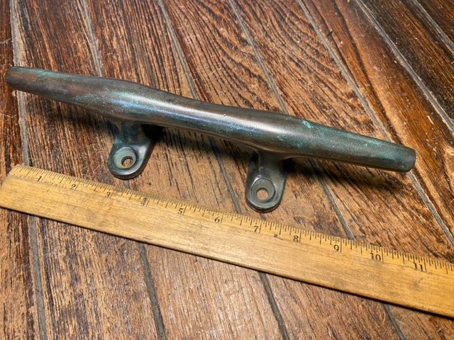Vintage (One Only) Cast Bronze 10" Herreshoff Style Cleat Or Door Handle