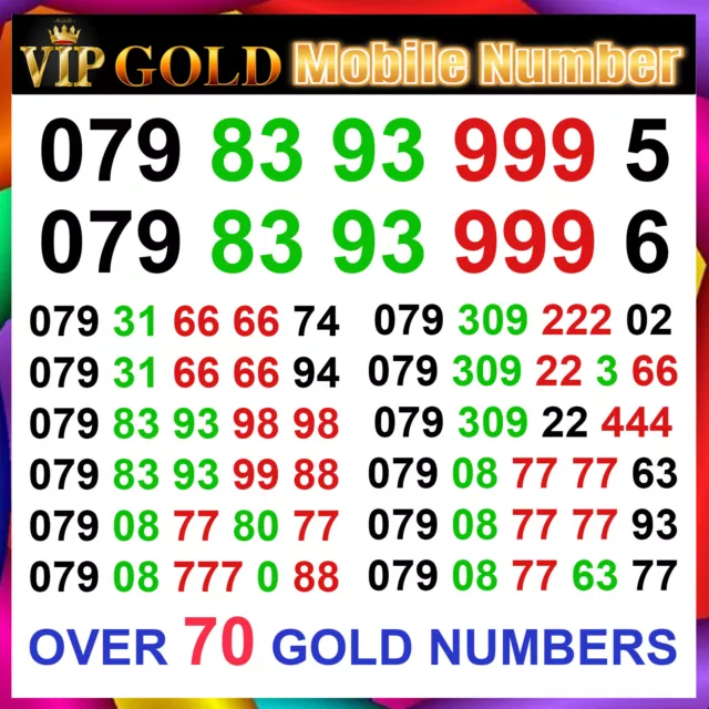 Easy VIP Gold Mobile Phone Number Platinum Diamond EE SIM Card Silver Business