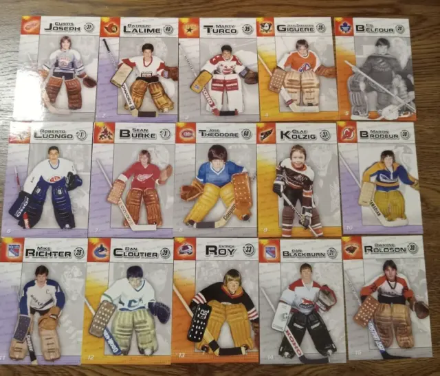 NHL Duracell Rising Stars Goalie Edition Complete Hockey Card Set/15, 2003-2004