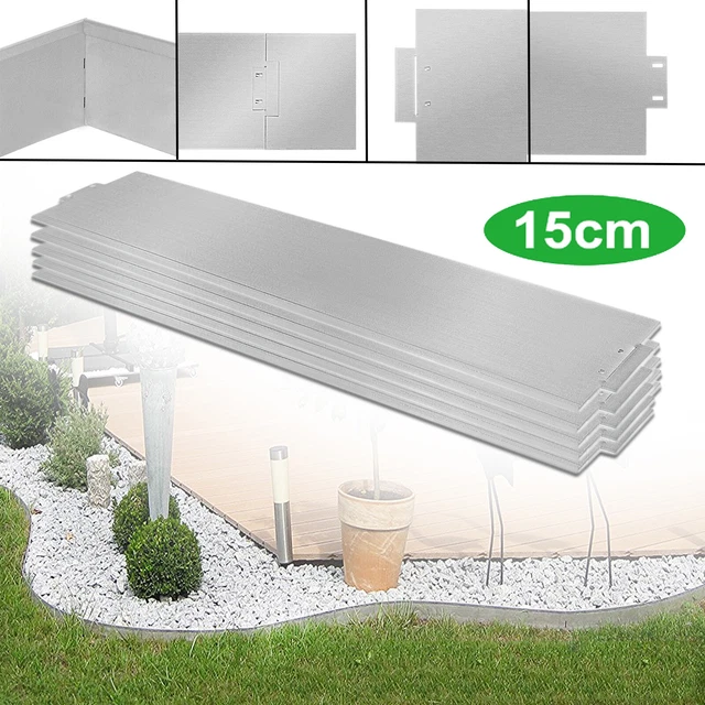 2023 Rasenkante Metall 15cm hoch Beeteinfassung Beetumrandung Mähkante Beetkante