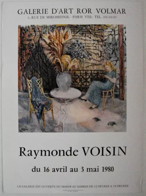 Affiche RAYMONDE VOISIN 1980 Exposition Galerie Ror Volmar