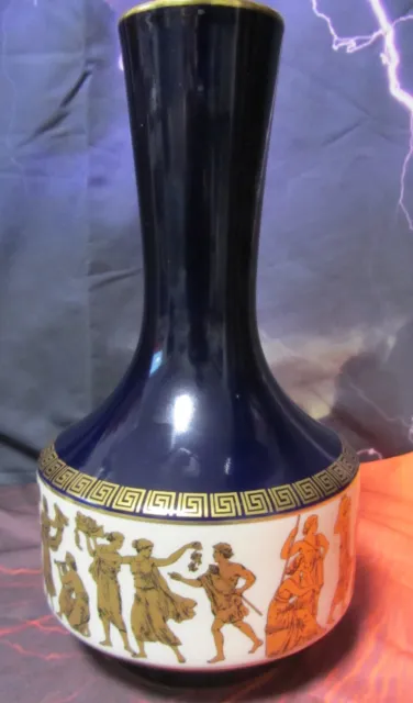 Waldershof Bavaria Echt Cobalt Vase 22 Karat Gold Handarbeit Germ