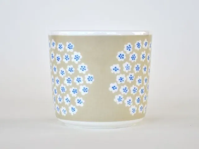 Marimekko Puketti juego de 2 tazas de café con leche de cerámica beige de...