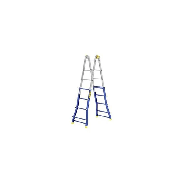 Colombo Scala PRATIC 4+4 In Acciaio Alluminio Altezza Massima 3,7 M