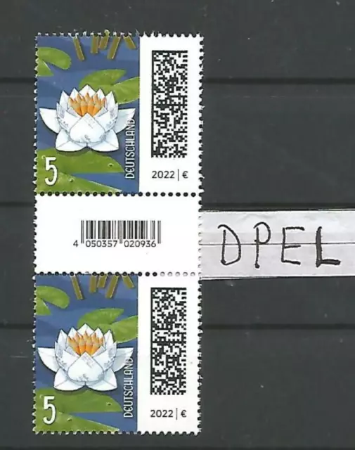 SEEBRIEFROSE - Welt der Briefe Bund MiNr 3644R EAN-Paar mit DPEL postfrisch