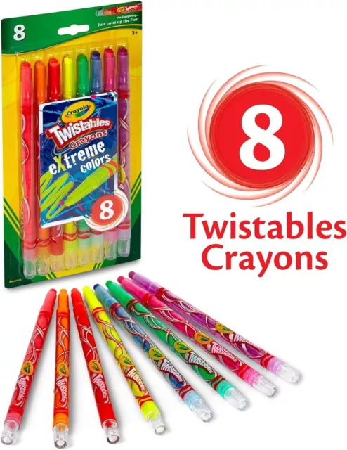 Crayola 8ct Twistable Crayons Extreme Colors NEW 8 CRAYOLA