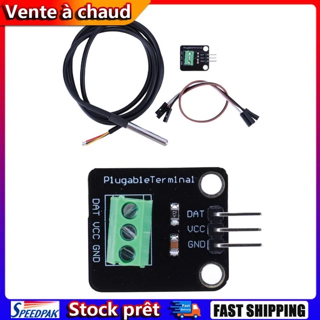 DS18B20 TEMPERATURE SENSOR Modules Plugable Terminal Adapter Useful For ...