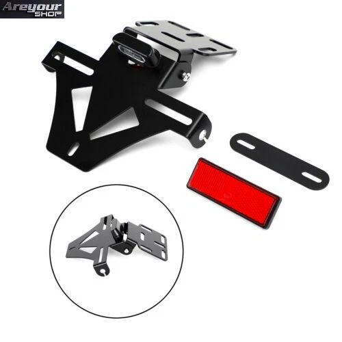 Universal Motorcycle Adjustable Angle License Number Plate Frame Holder Bracket_