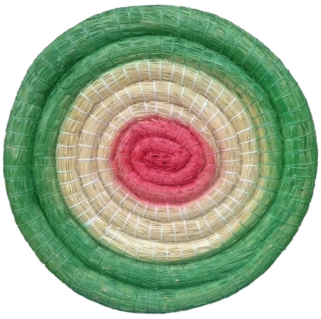 Cible De Tir à L'arc En Paille épaisse – 80 X 12 Cm, Peinture Rouge Et Bleue