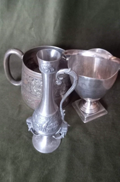 Antique Vintage Silver Plated Metal Ware Job Lot Set
