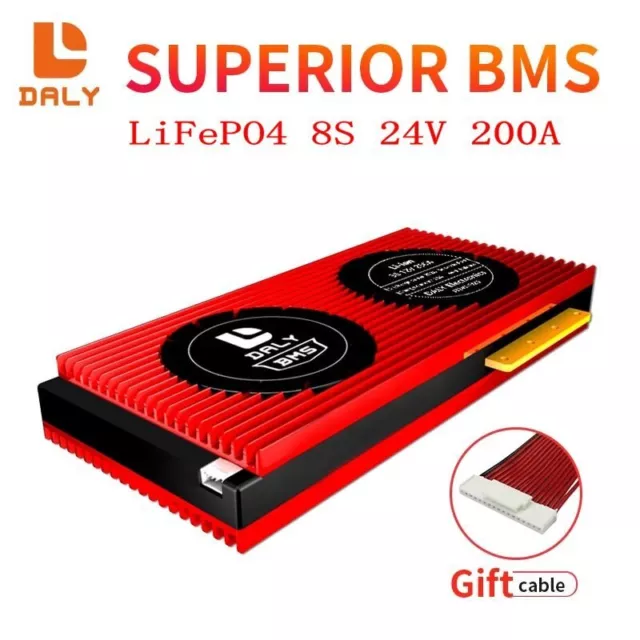 BMS 8S 24V Lifepo 100/200A batteria porta comune con bilanciamento per solare ADE