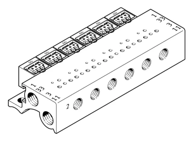 FESTO MHA1-PR10-3-M3-PI 197226 Manifold New