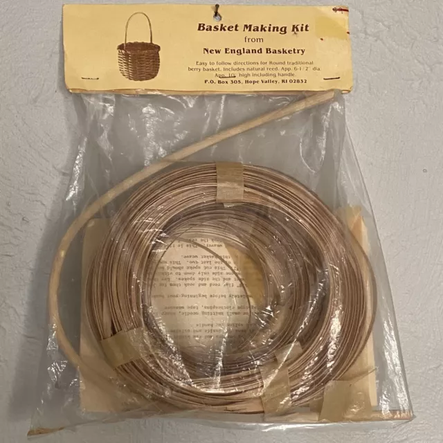 Vintage Berry Basket Making Kit Hobby Craft New England Basketry 6.5 X 10 "NOS