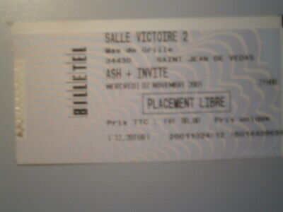 ticket billet used stub place concert ASH london 1995 