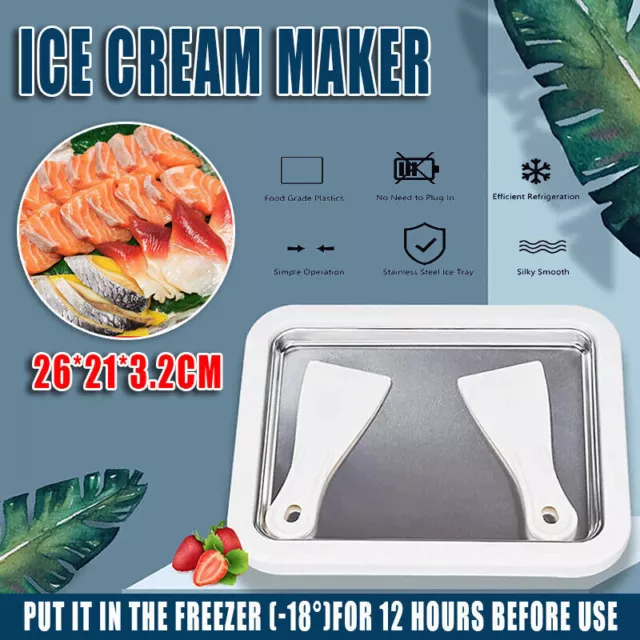 Ice Cream Maker Yogurt Frozen Pan Mini Fried Yogurts Machine Rolled Homemade DIY