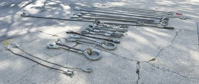 Lot of 21 Wire Rope Steel Cable