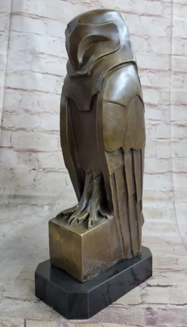 Grand Fonte Intérieur Extérieur Jardin Chouette Oiseau Bronze Sculpture Figurine
