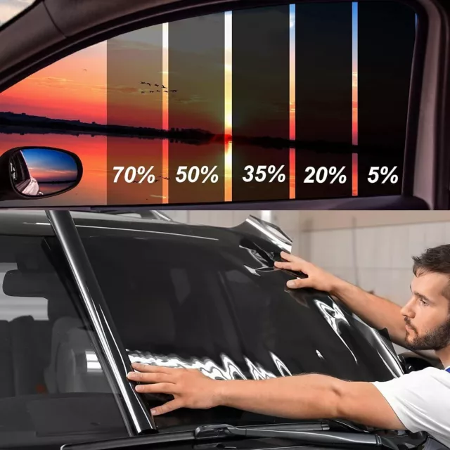 Toyoco Fenstertönungsfolie für Autos 20" x 10 Fuß Auto Home Office Glas ungeschnitten 70VLT UK