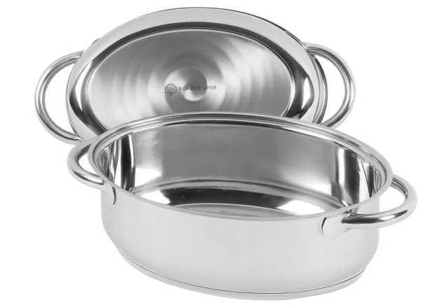 SCHULTE-UFER Multibräter oval 4,5 l Ø30cm Edelstahl  Edelstahl 158015 2