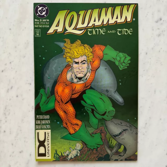 AQUAMAN #2 Time and Tide NM DCU DC Universe Logo VARIANT 1994 RARE HTF DC Comics