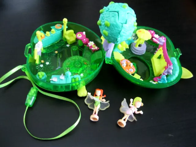 Set di gioco Apple vintage Polly Pocket Fruit Surprise, completo al 100%, figure