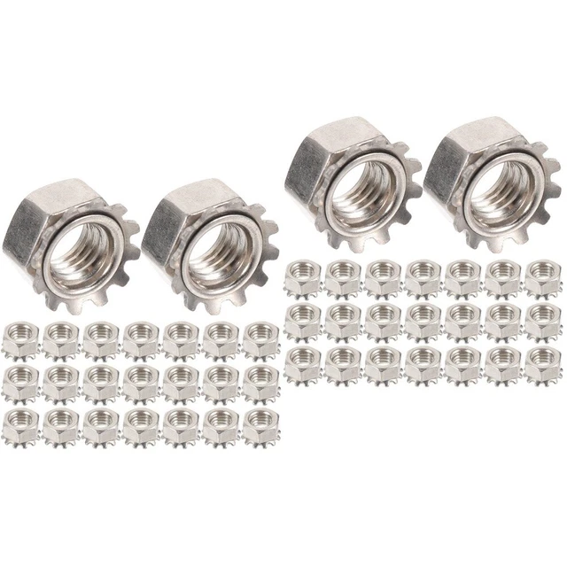 100 Pcs Dadi Hardware Dado Di Bloccaggio Dado A Più Denti Lavapezzi Noce