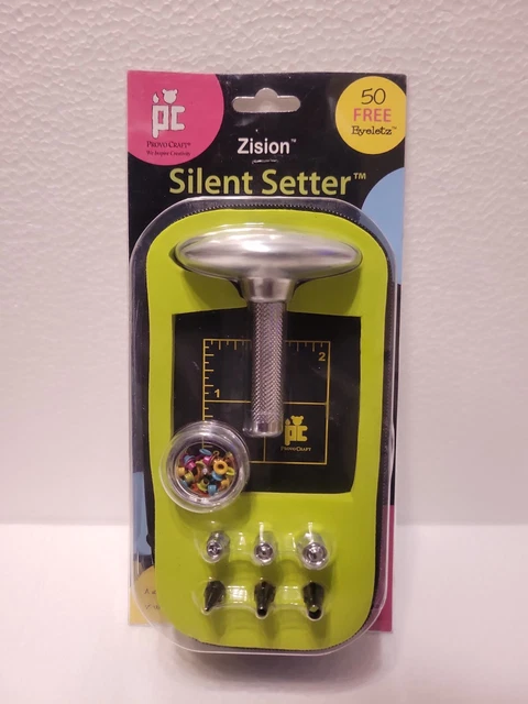Juego de herramientas de 8 piezas Provo Craft Zion Zion Silent Setter con 50 ojales gratis