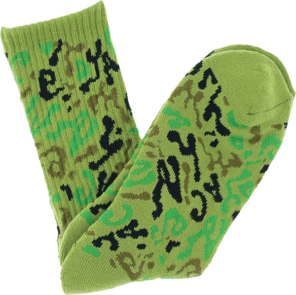 TOY MACHINE CAMO CREW SOCKS KHAKI 1pr
