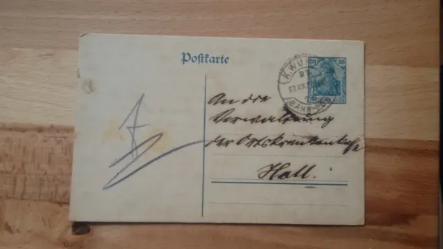 DR Ganzsache Postkarte Germania