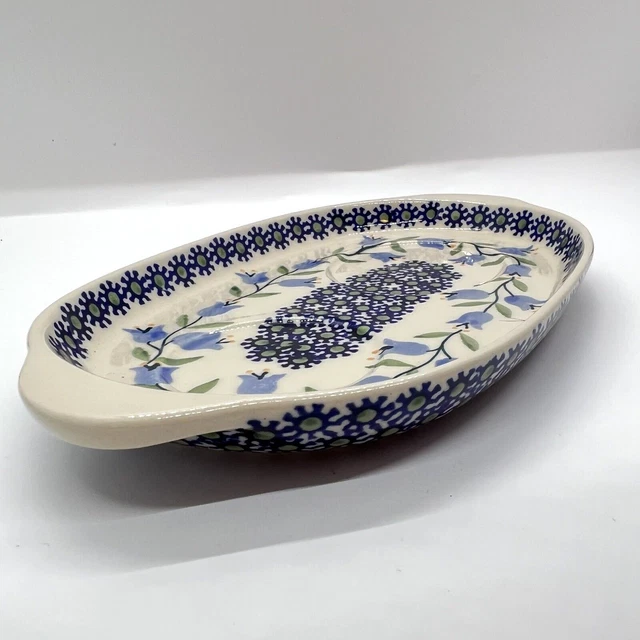 Polish Pottery Boleslawiec TRAY for Sugar and Creamer Hand Made Oval 3