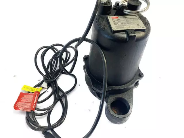 Dayton 4HU79 4/10 HP 2" Manual Submersible Sewage Pump NEW FREE FAST SHIP