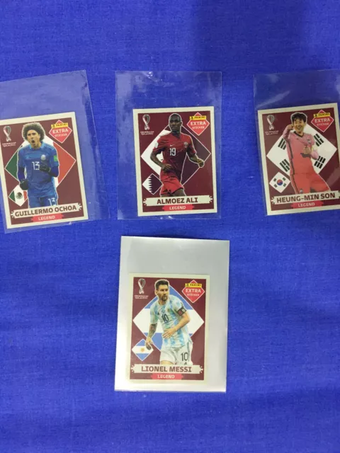 Panini Qatar 2022 Extra Sticker Lot 4 Stickers Lionel Messi Legend
