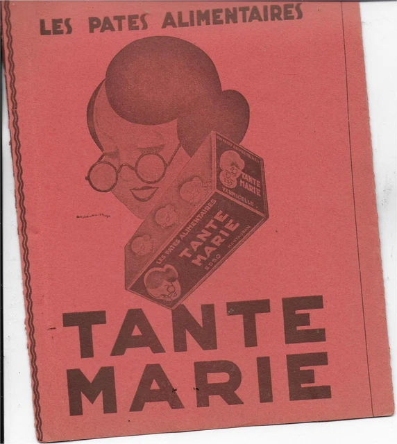 ANCIEN PROTEGE CAHIER  NEUF  ANNEE 50's    TANTE MARIE PATES