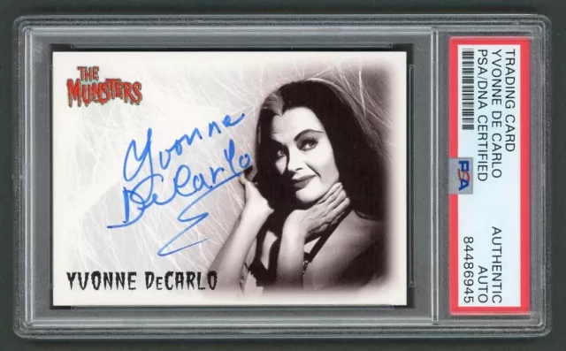 Yvonne DeCarlo Lily The Munsters PSA/DNA Authentic Autograph Signed Rittenhouse