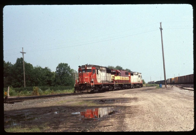 Original Rail Slide - WC Wisconsin Central 709+ N Fond du Lac WI 7-23-1989
