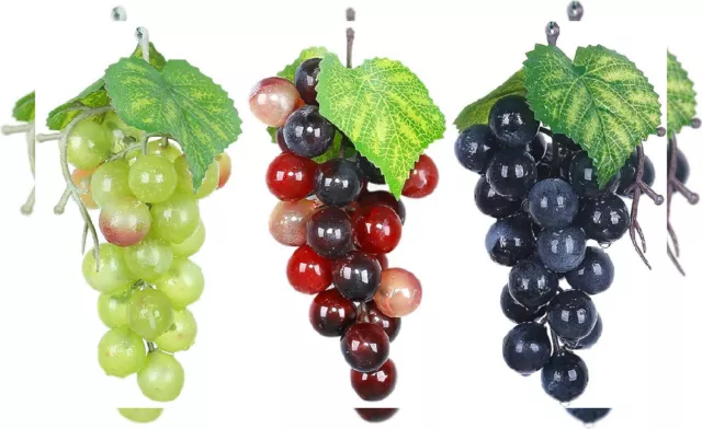 AMJKEJI 3 UVE artificiali per decorazione, grappoli d'uva finta frutta,  EUR 25,50 - PicClick IT