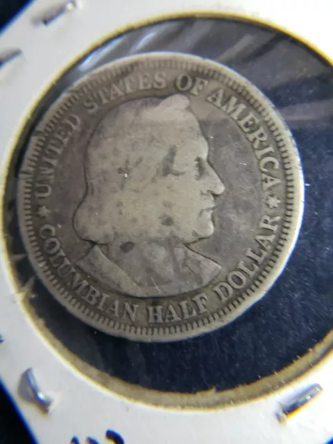 1892 Columbian Exposition Silver Commemorative Half Dollar 50 Cent Coin