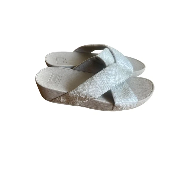 FitFlop Womens Exotic Lulu Python Print Slide Size 8
