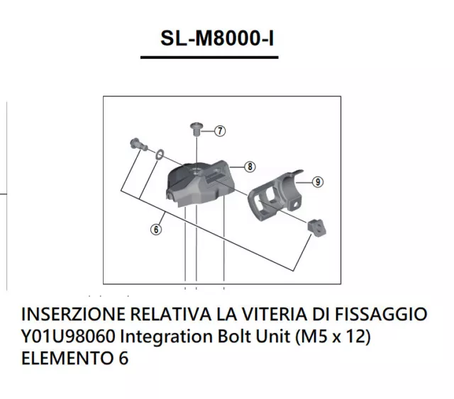 KIT DI FISSAGGIO SISTEMI SHIMANO I-SPEC Y01U98060 Integration Bolt Unit (M5  x 12 EUR 15,00 - PicClick IT