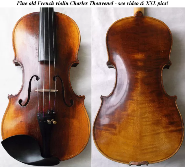 FINE OLD FRENCH VIOLIN CHARLES THOUVENEL - video - ANTIQUE MASTER バイオリン 小提琴 854