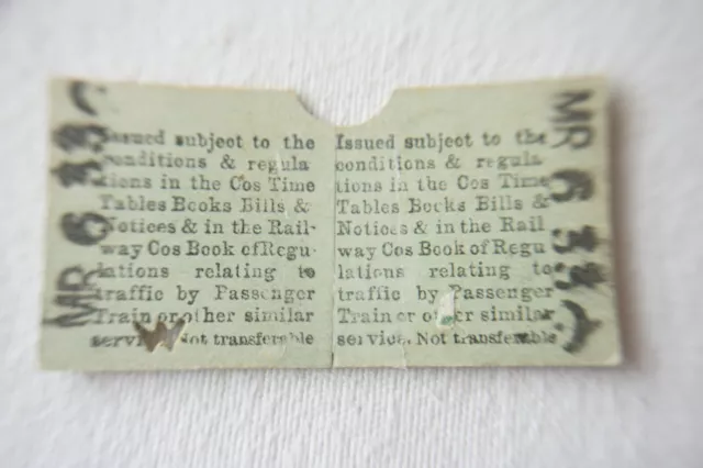 1933 Wolverhapton to Manchester LMS Railway Train Ticket 2