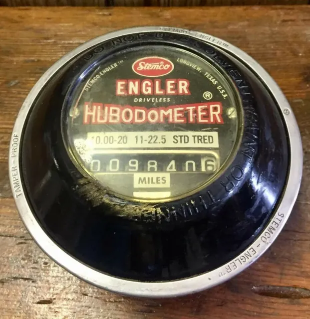 Stemco "Longview Texas" Vintage Engler Hubodometer Tamper Proof" Usa