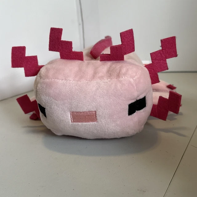 MOJANG MINECRAFT MATTEL Pink Axolotl Stuffed Animal Plush 12" Soft Zoom