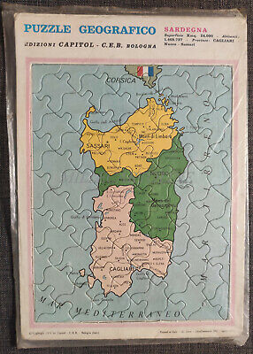 Ed Capitol PUZZLE GEOGRAFICO Bologna 1973 Trentino Alto Adige Capitol C.E.B 