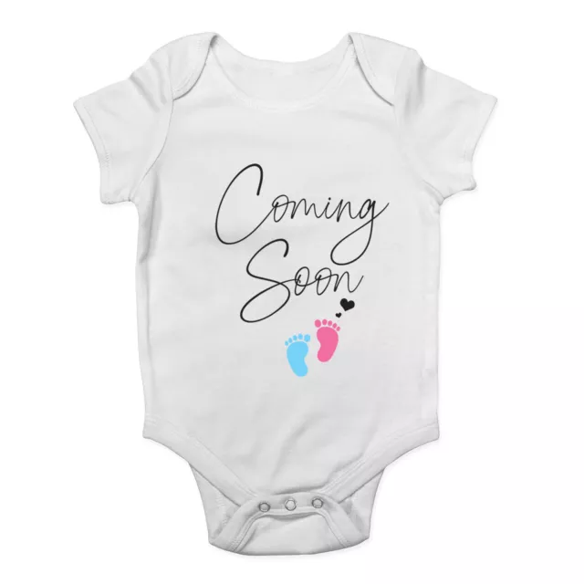 Baby Reveal Baby Grow Vest Coming Soon Pregnancy Announcement Bodysuit Boy Girl
