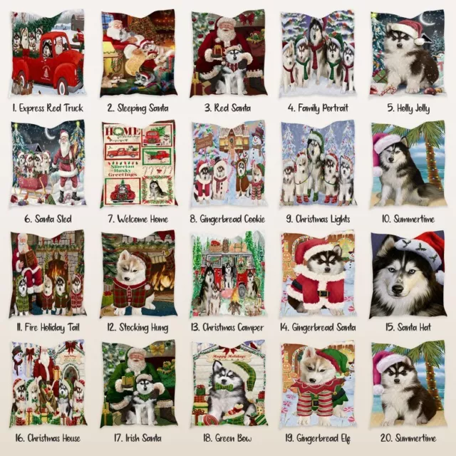 Siberian Husky Quilt Dog Bedding Personalized Christmas Gift Many Designs NWT 3