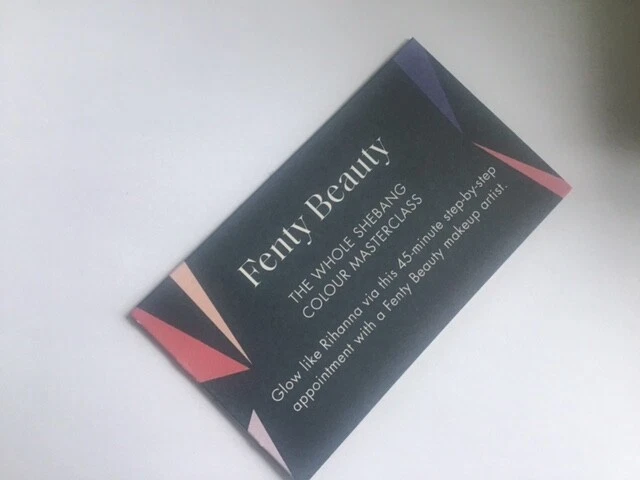 WOW Fenty Beauty Whole Shebang Colour Masterclass 45 Mins Harvey Nichols Voucher