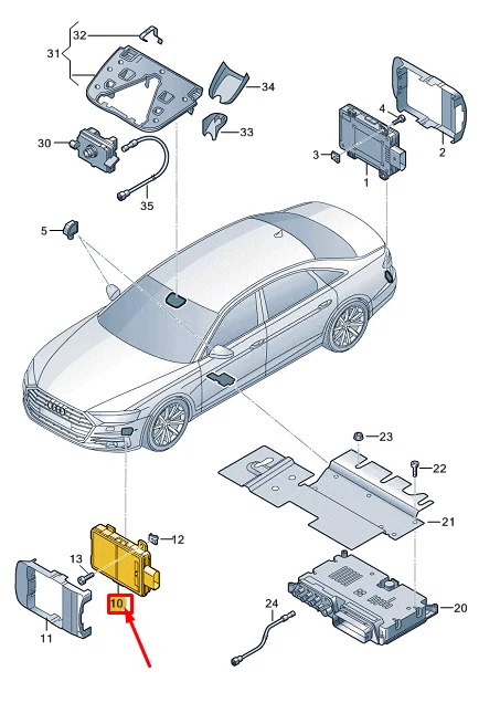 AUDI A8 D5 Object Detection Control Unit 4N0907669C NEW GENUINE £489.63 ...